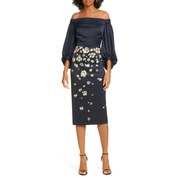 ted baker dress off the shoulder